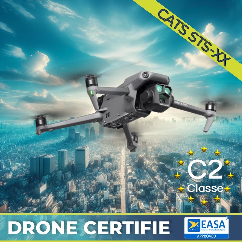 DJI MAVIC 3 PRO Certifié classe C2 - STS01 STS02 Pack CATS EASA